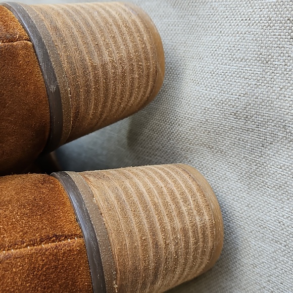 Antelope N47 Cage Suede Heel Cut Out Booties Boots In Cognac Brown, EU40, 9-9.5 - Picture 7 of 13